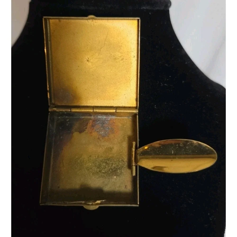 Vintage '45-'49 Stamped French Zone Made in Germany Brass Pocket Ashtray Hinged